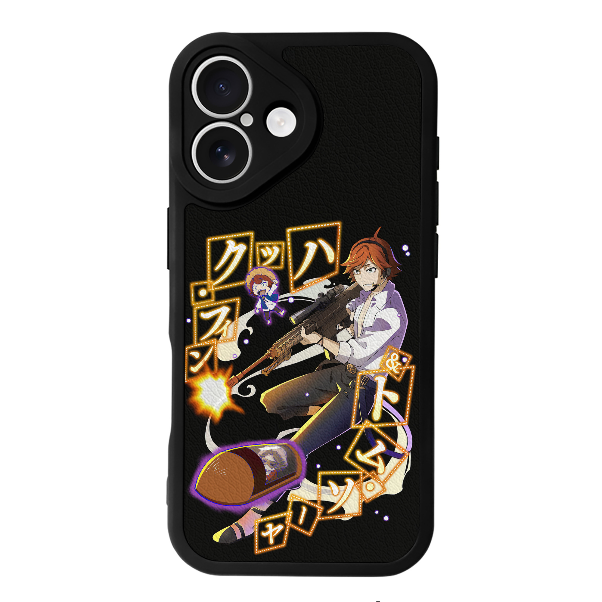 （画像用） 文豪ストレイドッグス Bungo Stray Dogs 【iPhone 16シリーズ対応】シリコンスマホケース（レザー調） 材質：シリコン
